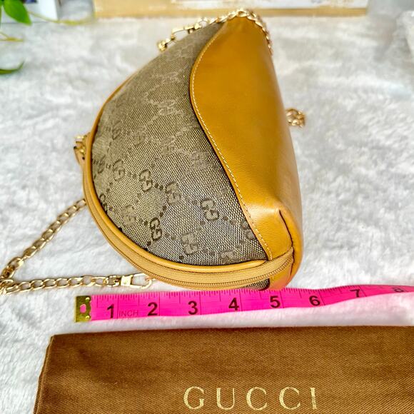 Gucci GG canvas and leather cosmetic pouch crossbody bag Vintage beauty! - Picture 14 of 16